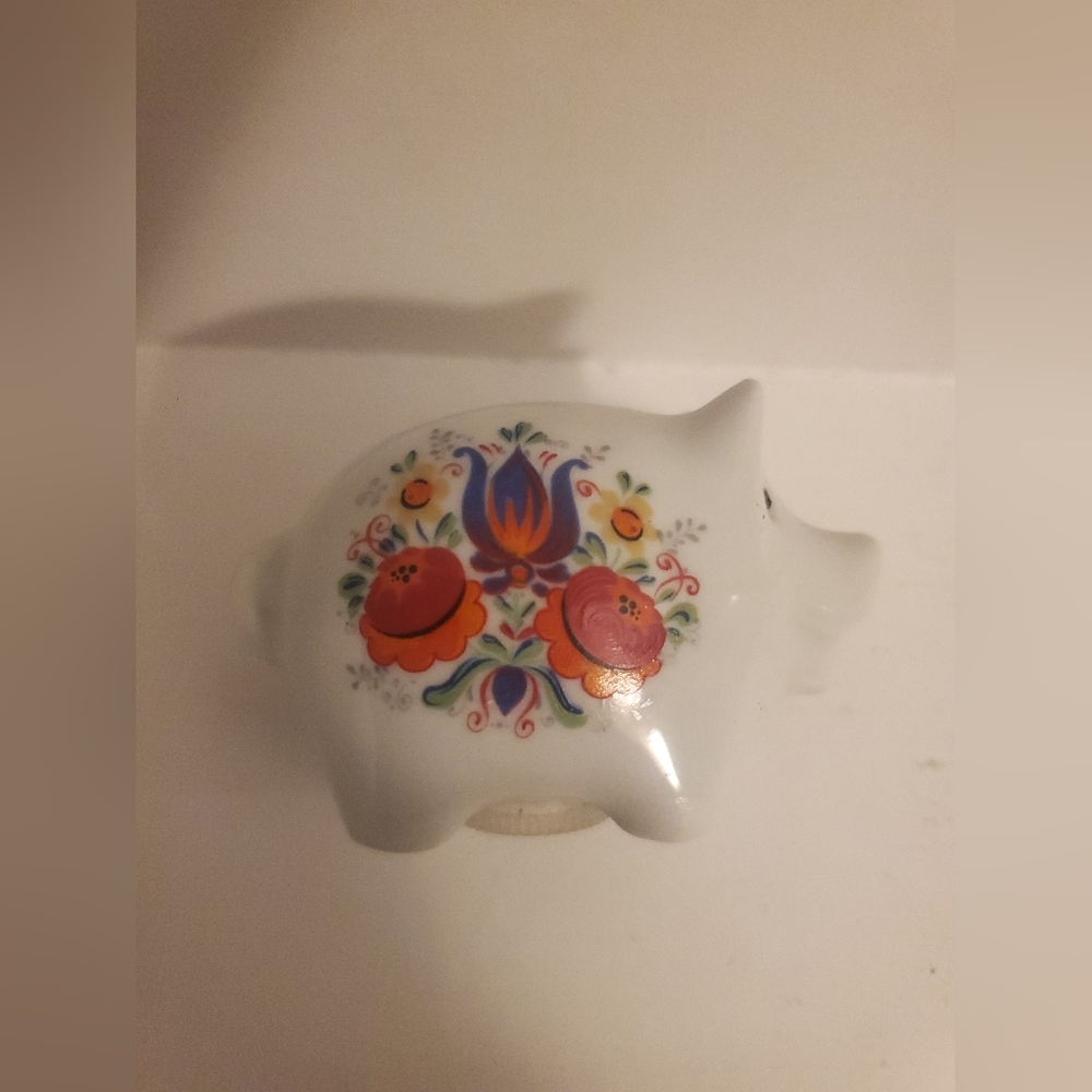 Mini Vintage Reutter Germany Pepper Pig Shaker Labeled Figurine